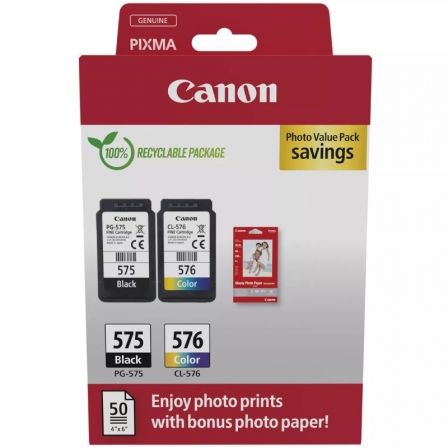 Canon Cartucho de Tinta Original PG-575 + CL-576 Multipack Negro
