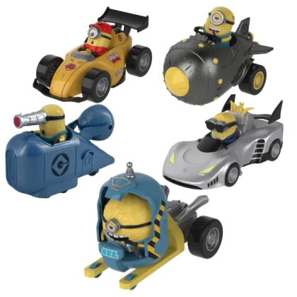 Bandai rojo Figura vehículos minions 1 unidad aleatoria