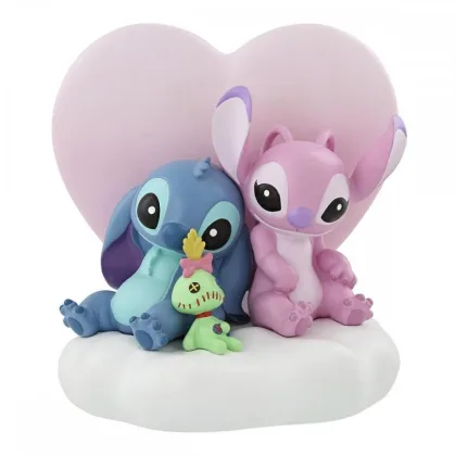 Enesco Figura iluminada disney stitch y angel