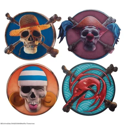 Cinereplicas Set 4 posavasos one piece #1