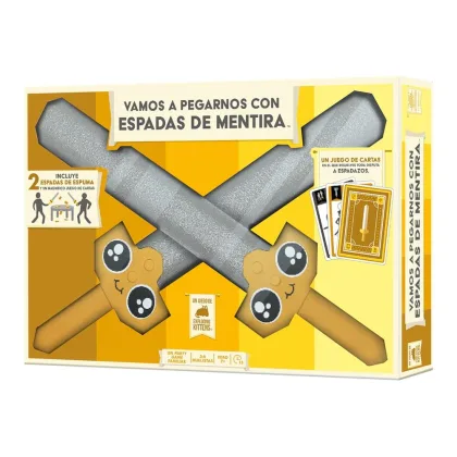 Asmodee Juego de mesa vamos a pegarnos con espadas de mentira edad recomendada 10 años
