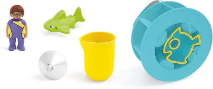 Playmobil junior aqua: rueda de agua con bebé tiburón