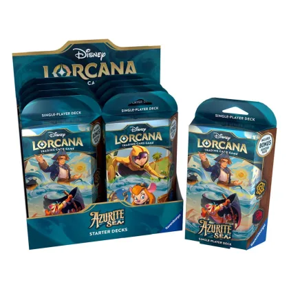 Ravensburger Juego de cartas disney lorcana tcg azurite sea starter deck 8 unidades inglés