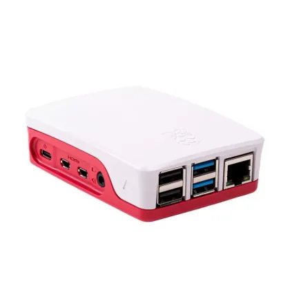 Raspberry Carcasa pi 4 roja y blanca