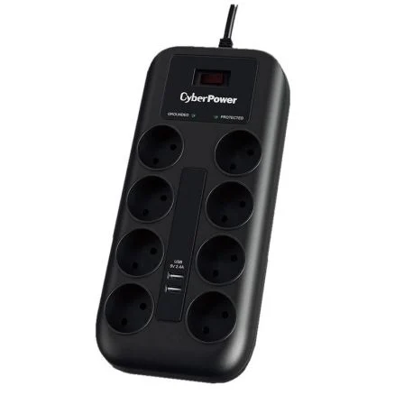 Regleta con Interruptor Cyberpower P0820SUD0-DE/ 8 Tomas de corriente/ 2 USB/ 1.8m/…