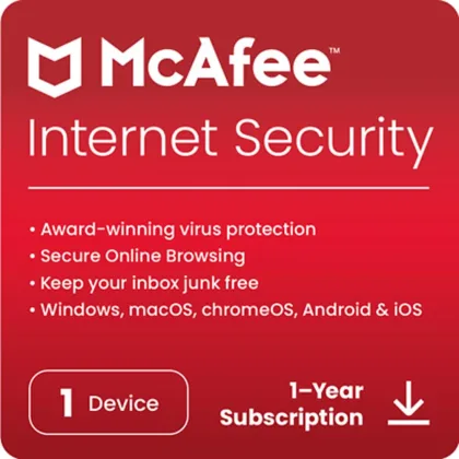 Mcafee Antivirus internet security 1 dispositivo 1 año esd (descarga directa)