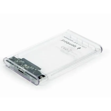 Gembird Carcasa 2.5" USB3.2 Transpare.Bolsa Trans
