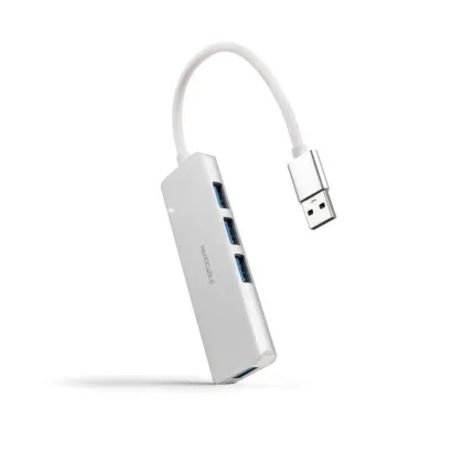 Nanocable Hub USB 3.0 4 x USB 3.0 10cm Gris