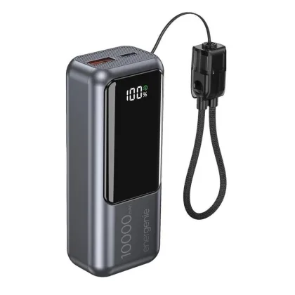 Gembird Powerbank con LCD 10000 mAh Gris