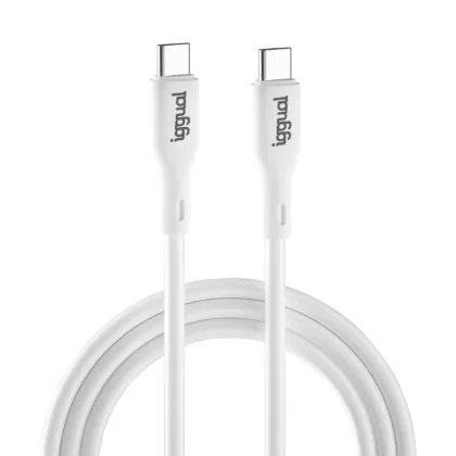 iggual USB-C 100 cm Q3.0 3A 60W blanco – USB-C