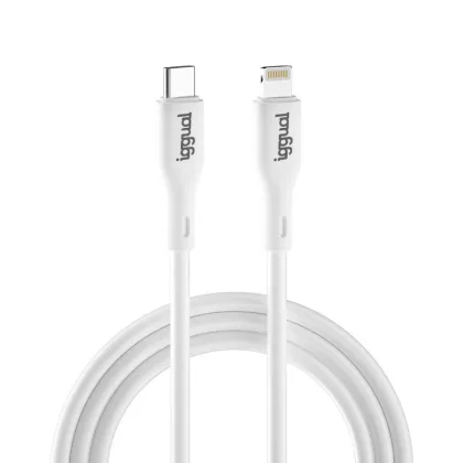 iggual Lightning 100 cm Q3.0 3A blanco – USB-C
