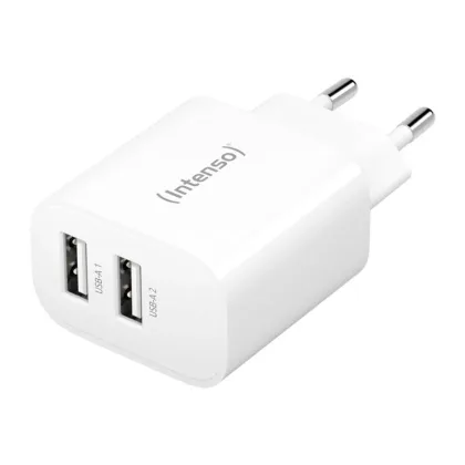 Intenso pared W24AA| 2xUSB-A blanco