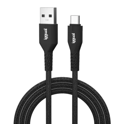 iggual USB-A a tipo C 3A 100 cm trenzado