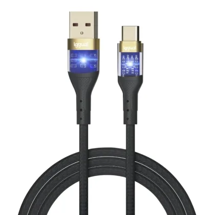 iggual USB-A a tipo C 3A 100 cm trenzado LED