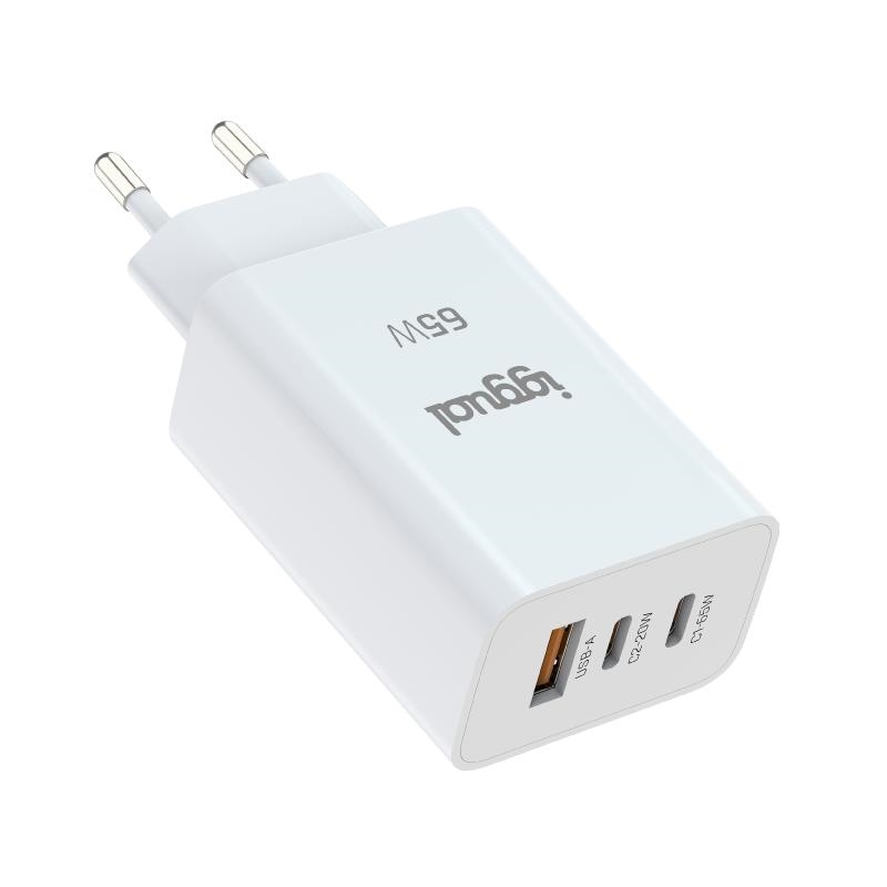 iggual triple USB-A + 2 x tipo C GaN 65W
