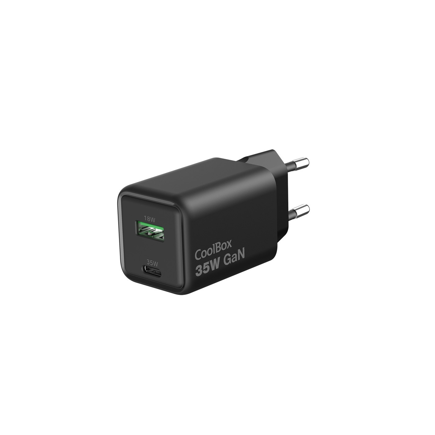 Coolbox Gan 35W USB-A Negro – USB-C