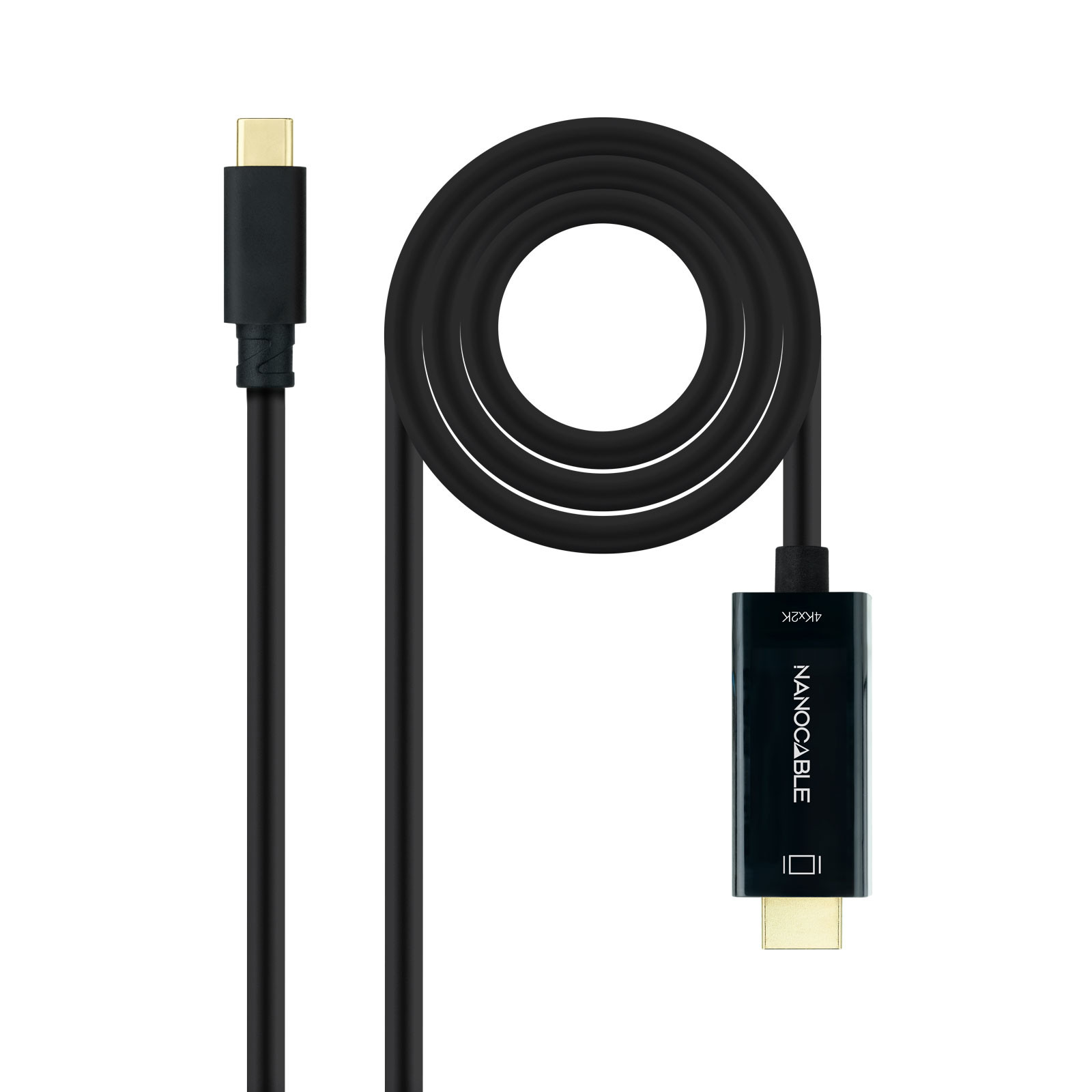 Nanocable Conversor Negro – USB-C / HDMI