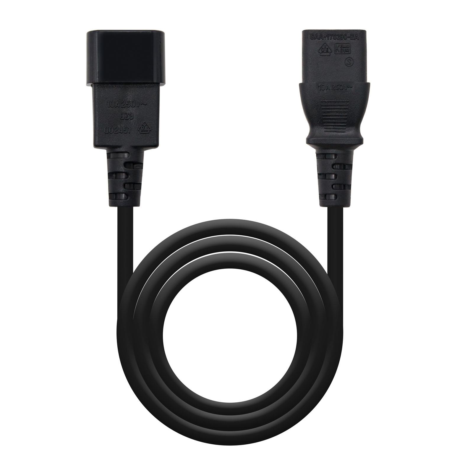 Nanocable Alimentacion CPU, C13/H-C14/M Negro
