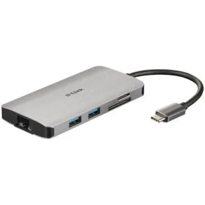 D-LINK Docking USB Tipo-C DUB-M810/ 3xUSB/ 1xUSB Tipo-C/ 1xThunderbolt/ 1xHDMI 4K/ 1xRJ45/… Gris