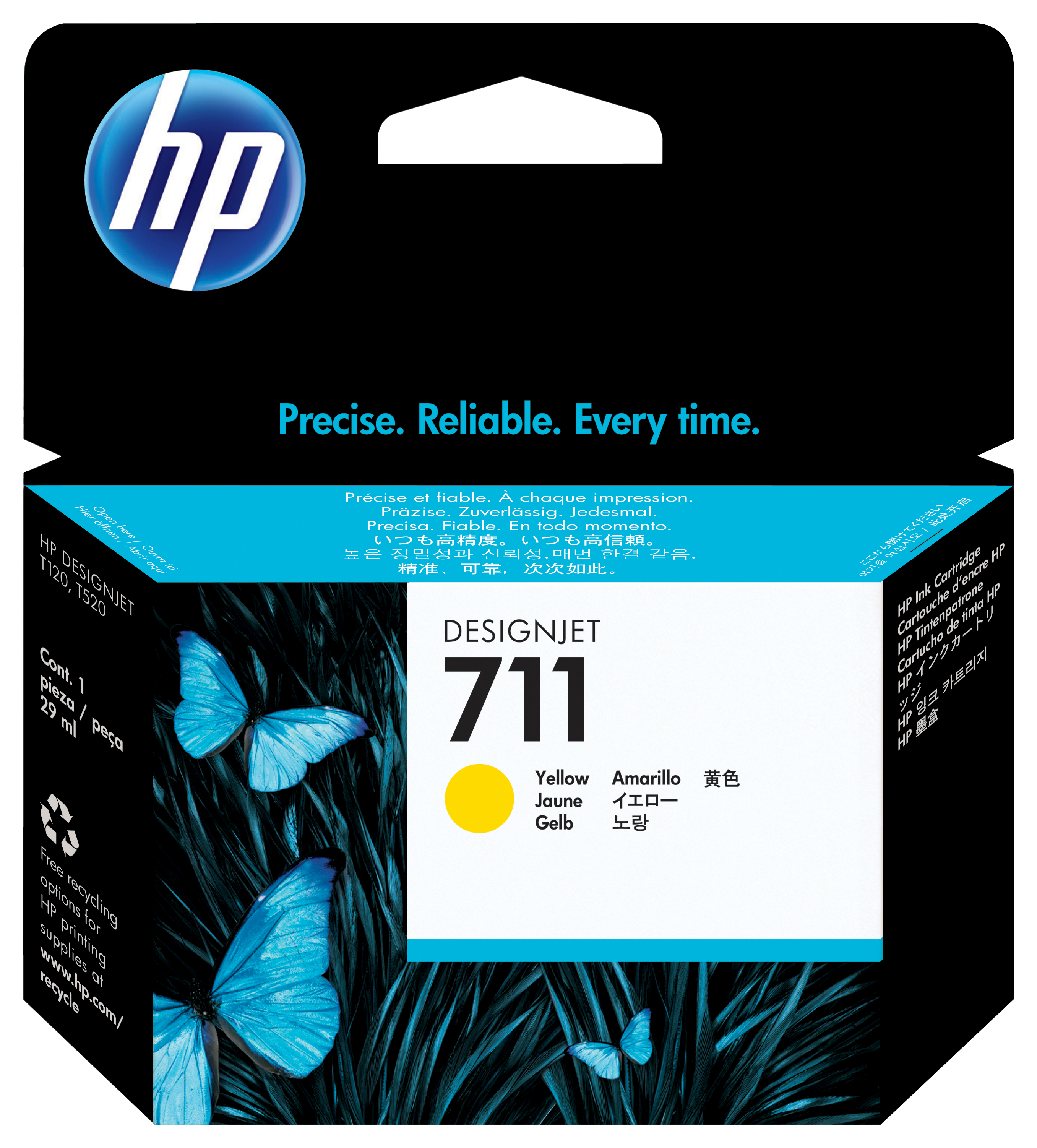 HP DesignJet T120/T520 Cartucho Amarillo