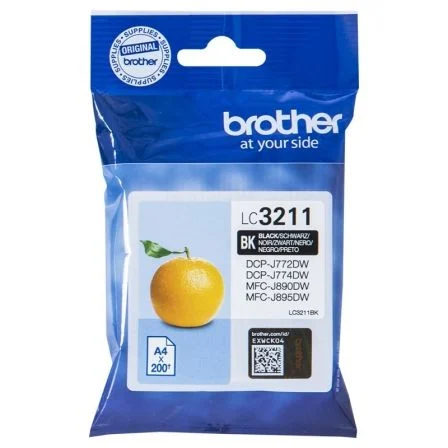 Brother Cartucho de Tinta Original LC-3211BK Negro