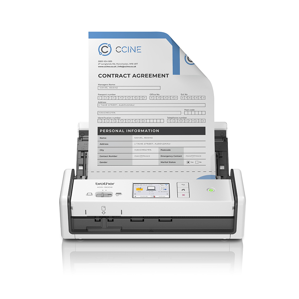 Brother Escaner de sobremesa compacto ADS1800W con – WiFi