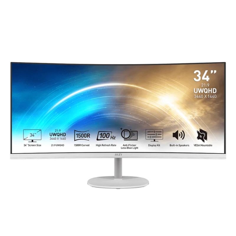MSI MP341CQW Monitor34" Uwqhd – HDMI / VGA
