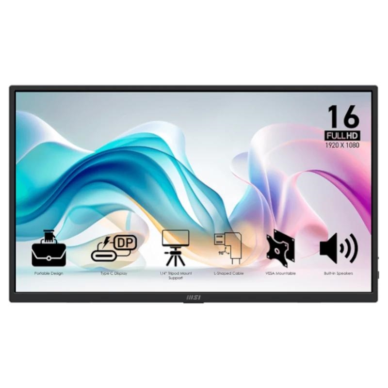 MSI MP165 E6 Monitor15 6" – USB-C
