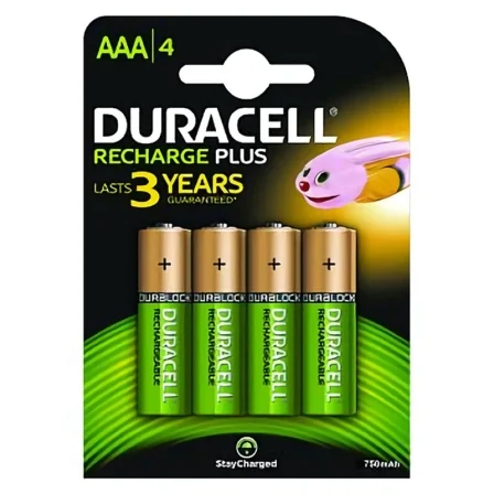 Pack de 4 Pilas Aaa Duracell HR3-B/ 1.2V/ Recargables