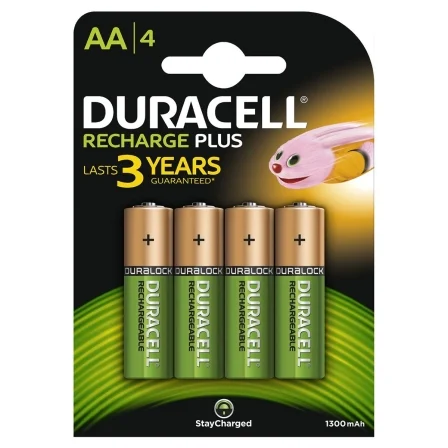 Pack de 4 Pilas Aa Duracell HR6-B/ 1.2V/ Recargables