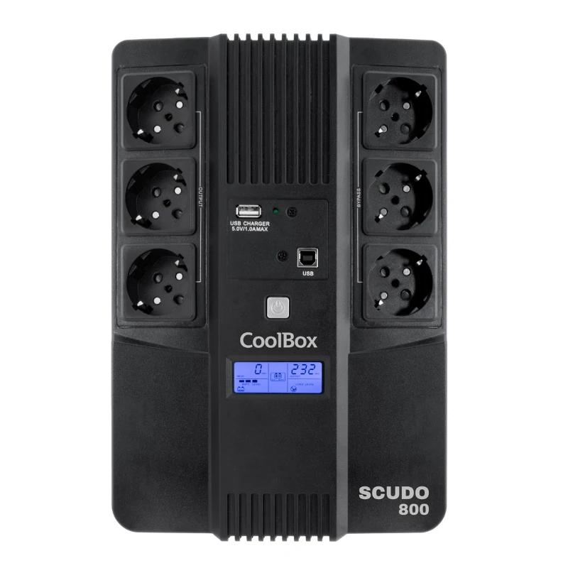 CoolBox SAI SCUDO3 800VA/480W Con Pantalla – LCD