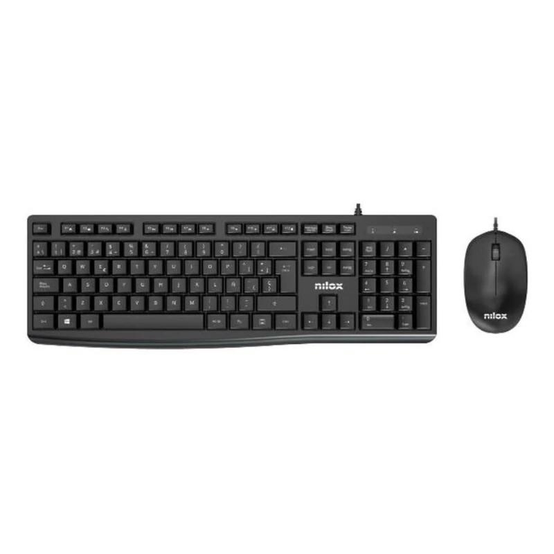 Nilox y raton USB NXKME0012 Negro