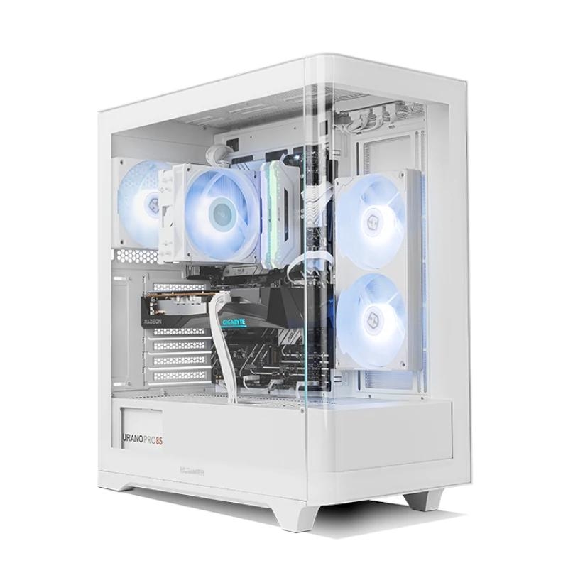 NOX Semitorre Hummer Ether Cristal Curvo Blanco