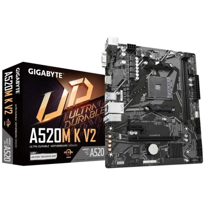 Gigabyte a520m k v2 am4 m - atx - 2 x DDR4 - 4 x USB 3.2 - 2 x USB 2.0 - 1 x – HDMI