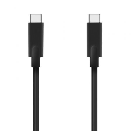 Cable USB 3.2 Tipo-C Aisens A107-0707 5GBPS 3A 60W/ USB Tipo-C Macho - USB Tipo-C Macho/ Hasta 60W/ 5Gbps/ 5m/ Negro