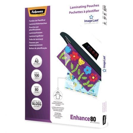 Fellowes Fundas para Plastificar 5306207/ A3/ 80 Micras/ 100 unidades