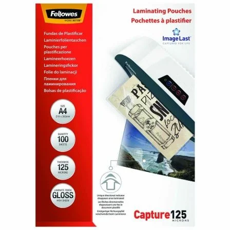Fellowes Fundas para Plastificar 5307407/ A4/ 125 Micras/ 100 unidades