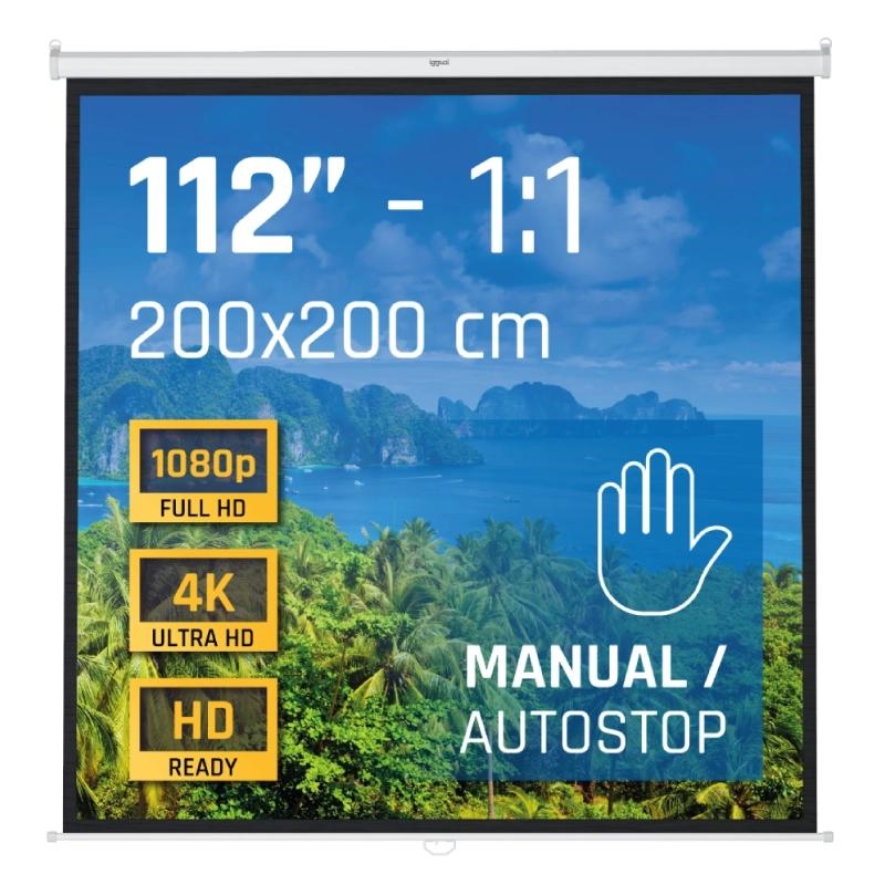 iggual Pantalla manual 1:1 112" 200x200 cm – 200x200
