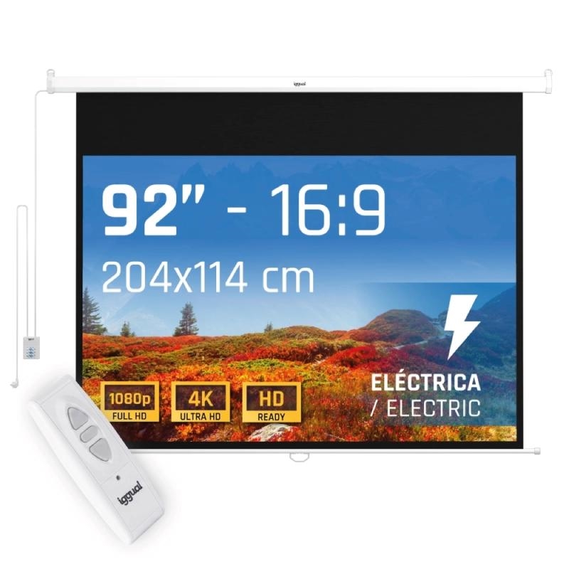 iggual Pantalla eléctrica 16:9 92" 203x114 cm – 203x114