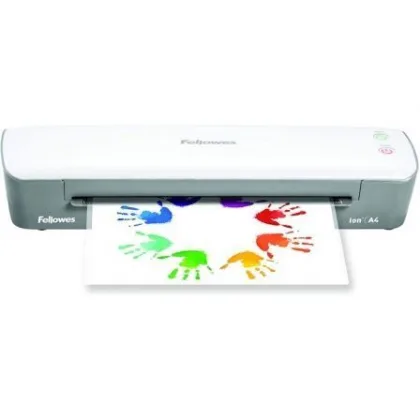 Fellowes Plastificadora Ion A4 4560001/ hasta A4 y 80-125 Micras/ Blanca y Gris