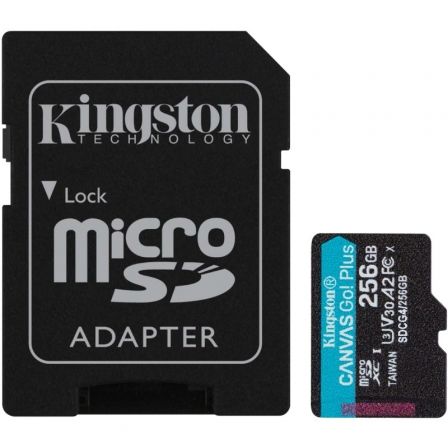 Kingston Tarjeta de Memoria Canvas Go! Plus 256GB MICROSD Xc con / Clase 10/ 200MBs