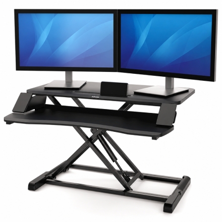 Fellowes Soporte de Sobremesa Elevable Sit-Stand Lotus Corsivo/ hasta 15kg Negro