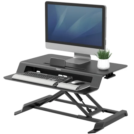 Fellowes Soporte de Sobremesa Elevable Sit-Stand Lotus Lt/ hasta 17kg Negro