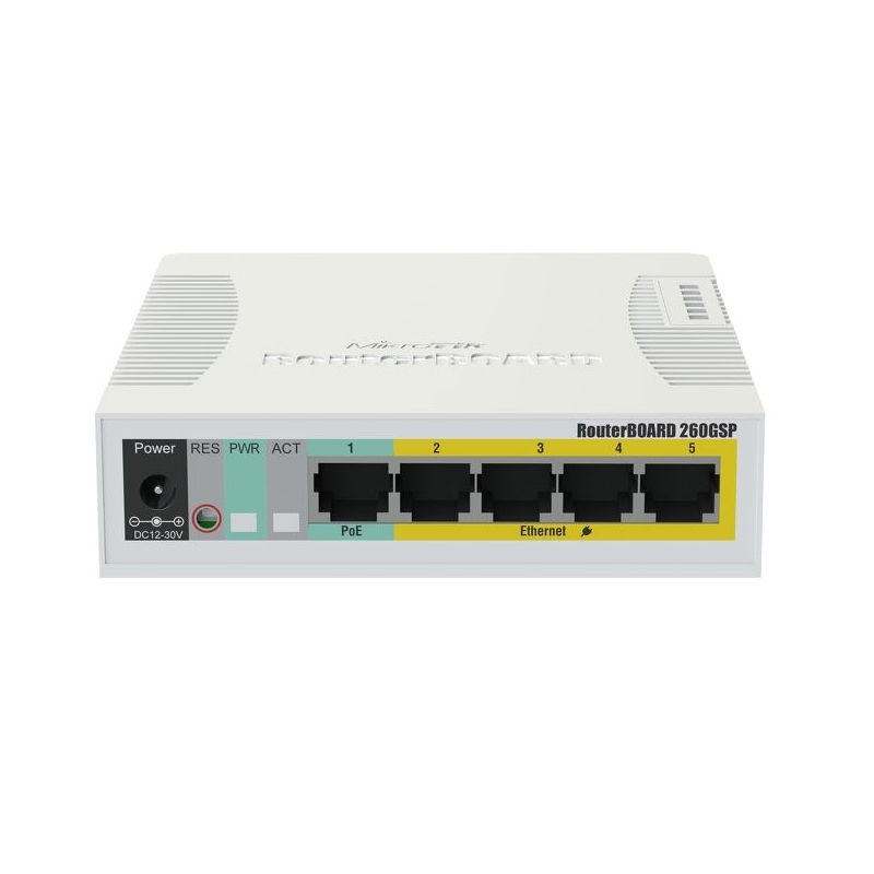 Mikrotik CSS106-1G-4P-1S RB260GSP 5xGB 1xSF