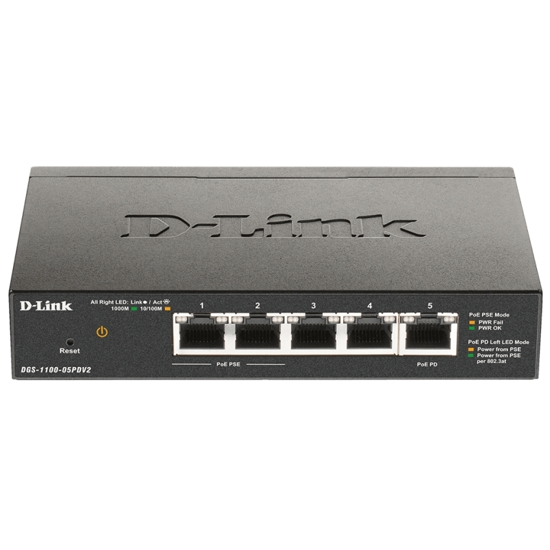 D-LINK DGS-1100-05PDV2 5xGb POE 1xPD (18W)