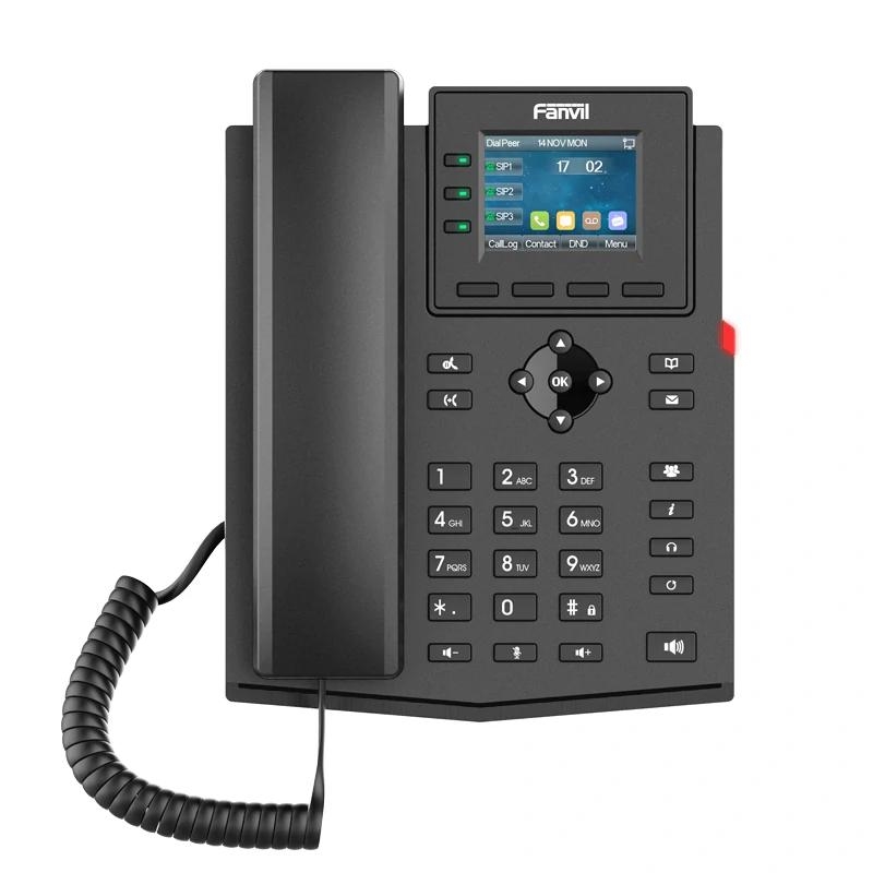 Fanvil X303P, 4 líneas Sip, con POE, sin Psu