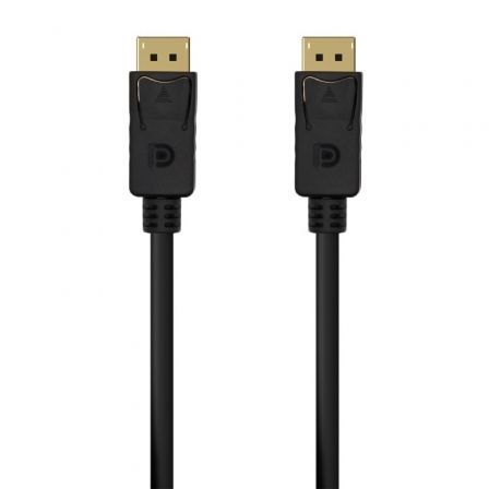 Cable DisplayPort 1.2 4K Aisens A124-0548/ DisplayPort Macho - DisplayPort Macho/ Hasta 5W/ 2300Mbps/ 50cm/ Negro