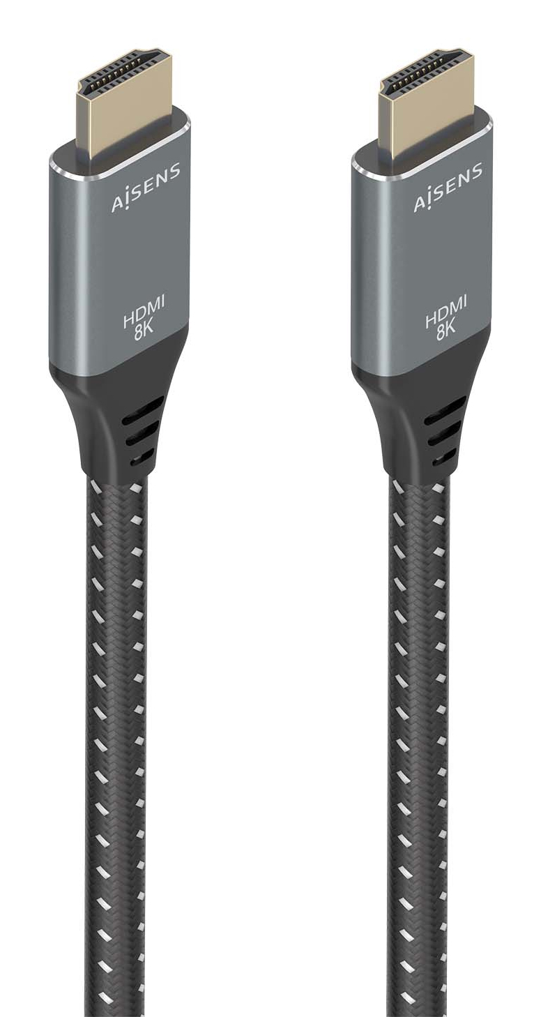 Aisens V2.1 Ultra Alta Velocidad / Hec @60HZ 48GBPS, A/M-A/M, Gris/Negro, 7.0M – HDMI