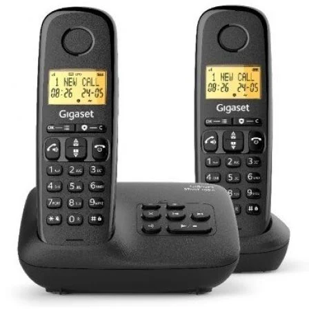 Teléfono Inalámbrico Gigaset Basic 100/ Pack Duo Negro