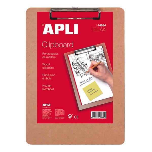 Apli Portablocs con clip base madera A4